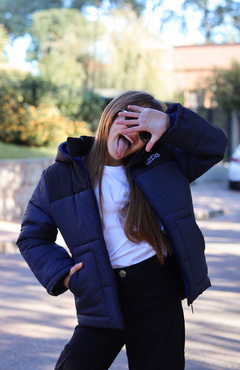 Campera de abrigo combinada osito bordado con piel por dentro unisex - comprar online
