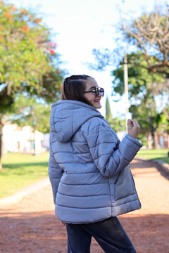 Campera lisa con bolsillos plaque con piel por dentro de nena - tienda online