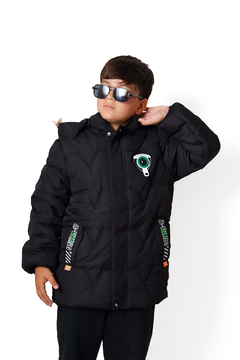 Imagen de Campera IMPORTADA con aplique de varon con piel por dentro