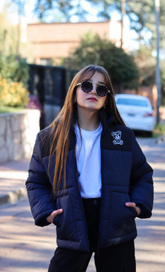 Campera de abrigo combinada osito bordado con piel por dentro unisex - comprar online