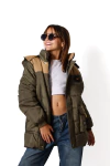 Campera IMPORTADA combinada de NENA con piel por dentro