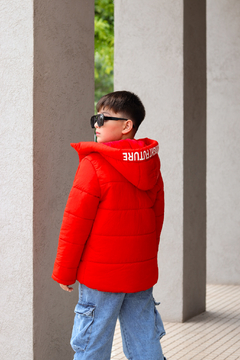 Campera en tela parachute abrigada con piel en colores de varon (MODELO UNISEX) - Kids Store