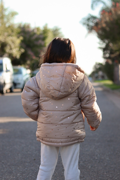 Campera de abrigo estampada foil de beba con piel por dentro - comprar online