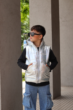 Chaleco liso con piel por dentro de VARON - tienda online