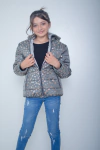 Campera de abrigo foil de nena con piel (art.607)