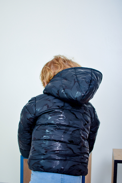 Campera de abrigo estampada de bebe con piel art. 630