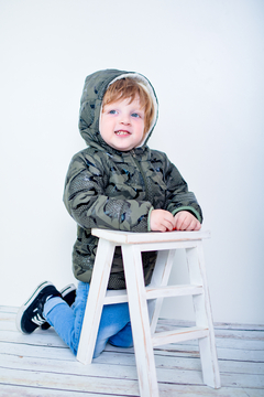 Campera de abrigo estampada de bebe con piel art. 630 - tienda online