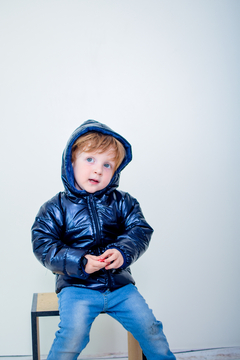 Campera de bebe metalizada con piel (art.631) - comprar online