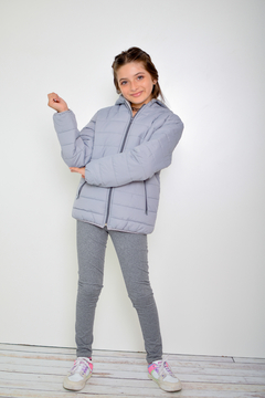 Campera de abrigo lisa con piel de nena(art.614) - comprar online