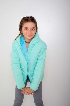 Campera de abrigo lisa con piel de nena(art.614) - comprar online