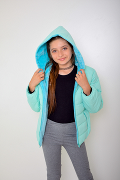 Campera de abrigo lisa con piel de nena(art.614) en internet