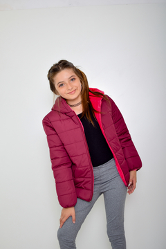 Campera de abrigo lisa con piel de nena(art.614) en internet