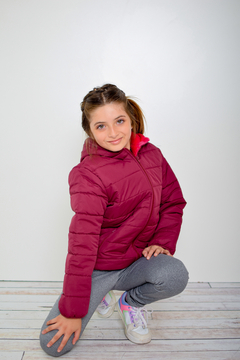 Campera de abrigo lisa con piel de nena(art.614) - comprar online