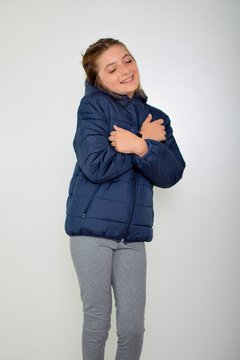 Campera de abrigo lisa con piel de nena(art.614) - comprar online