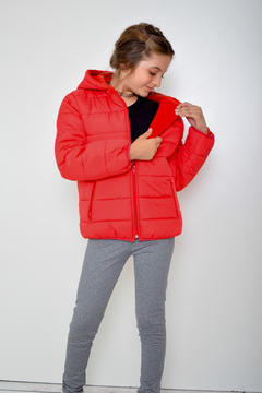 Imagen de Campera de abrigo lisa con piel de nena(art.614)