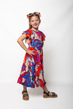 Imagen de vestido de lino estampado art.926