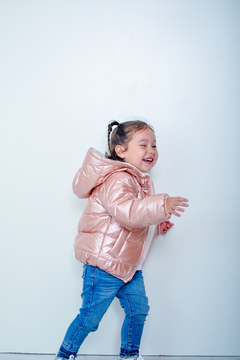 Campera de beba metalizada con piel (art.629) - Kids Store