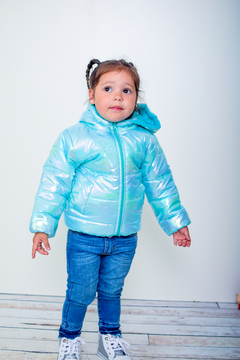 Imagen de Campera de beba tornasolada con piel art. 628