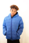 Campera de abrigo lisa con piel de varón (art.616)