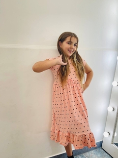 Vestido de morley con corazoncitos art. 907