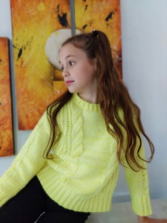 SWEATER CRIS CON OCHOS FRISADO CUELLO REDONDO - comprar online