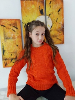 SWEATER CRIS CON OCHOS FRISADO CUELLO REDONDO en internet
