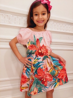 VESTIDO SUIZA CON ESTILO PANON DE RAYON POPLIN PREMIUM. ART. 110 en internet