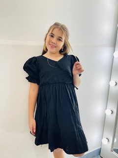 vestido con manguitas algodon premium art. 904 - Kids Store