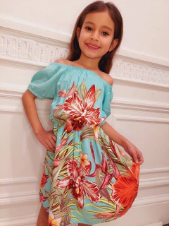 VESTIDO SUIZA CON ESTILO PANON DE RAYON POPLIN PREMIUM. ART. 110 en internet