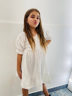 vestido con manguitas algodon premium art. 904 - comprar online