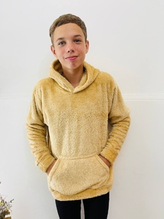 BUZO DE PELUCHE BIFAZ CON CAPUCHA LISO DE VARON - Kids Store