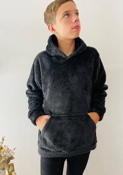 BUZO DE PELUCHE BIFAZ CON CAPUCHA LISO DE VARON - Kids Store