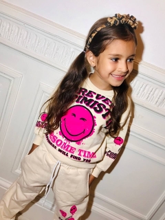 CONJUNTO FRISADO FOREVER EMOJI DE NENA (BUZO + PANTALON) - comprar online