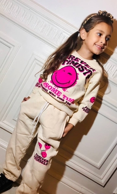 CONJUNTO FRISADO FOREVER EMOJI DE NENA (BUZO + PANTALON) - comprar online