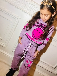 CONJUNTO FRISADO FOREVER EMOJI DE NENA (BUZO + PANTALON)