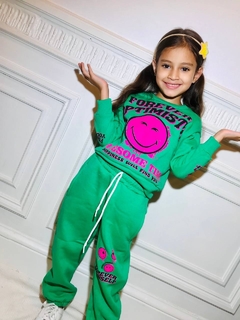 CONJUNTO FRISADO FOREVER EMOJI DE NENA (BUZO + PANTALON) - tienda online