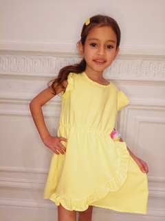 VESTIDO DE CREP CON APLIQUE(ART. 128) - Kids Store