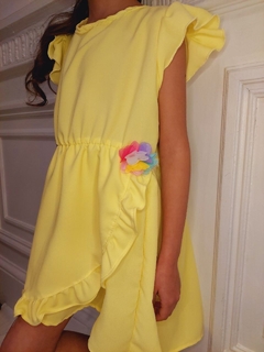 Imagen de VESTIDO DE CREP CON APLIQUE(ART. 128)