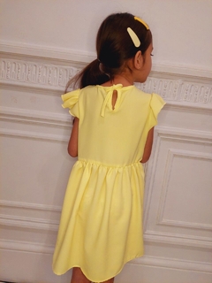 VESTIDO DE CREP CON APLIQUE(ART. 128)