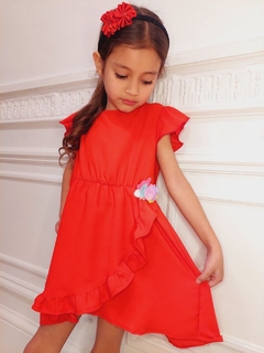 VESTIDO DE CREP CON APLIQUE(ART. 128) - Kids Store
