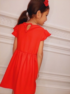 VESTIDO DE CREP CON APLIQUE(ART. 128) - tienda online