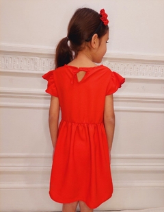 Imagen de VESTIDO DE CREP CON APLIQUE(ART. 128)
