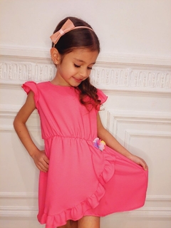 VESTIDO DE CREP CON APLIQUE(ART. 128) - comprar online