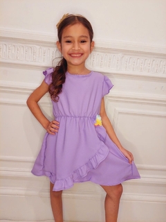 VESTIDO DE CREP CON APLIQUE(ART. 128) - tienda online