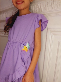 VESTIDO DE CREP CON APLIQUE(ART. 128)