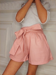 SHORT DE LINO CON LAZO EGIPTO (ART. 133) - Kids Store
