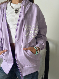 Campera de frisa LOVE de nena - tienda online