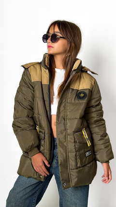 Campera IMPORTADA combinada de NENA con piel por dentro