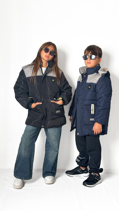 Campera IMPORTADA combinada de NENA con piel por dentro en internet
