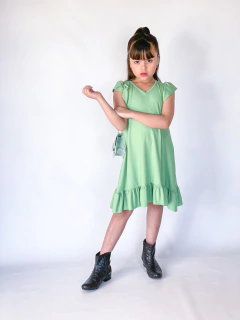 Vestido de morley liso art. 927 - tienda online